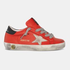 Sneakers Super-Star Kids G36KS301.B54 in pelle rosso ciliegia-0