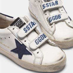 Sneakers Old School Kids G36KS321.G6 chiusura a strappo e stella navy-4664