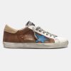 Sneakers Super-Star G36MS590.U17 in suede marrone con stella blu-0