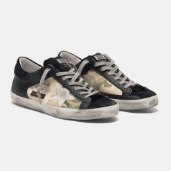 Sneakers Super-Star G36MS590.U28 nere in pelle e canvas camouflage-4247