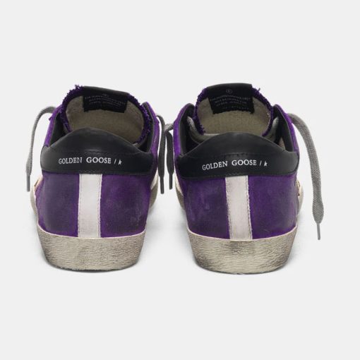 Sneakers Super-Star viola G36MS590.U41 in suede con stella perla-4288