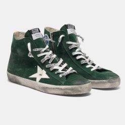 Sneakers Francy G36MS591.C62 verdi in suede con stella bianca-4589