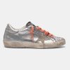 Sneakers Super-Star G36WS590.T19 in pelle argentata laminata e glitter-0