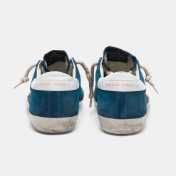 Sneakers Super-Star G36WS590.T23 in suede blu con stella rosa-4075