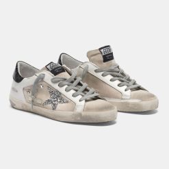 Sneakers Super-Star G36WS590.T37 in canvas e pelle con stella glitter-4205