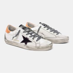 Sneakers Superstar G36WS590.V40 bianche con stella nera e lacci leopardati-4016