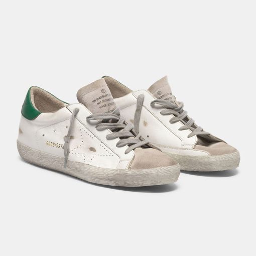 Sneakers Super-Star GCOWS590.C1 in pelle e suede con stella traforata-4091