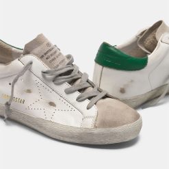 Sneakers Super-Star GCOWS590.C1 in pelle e suede con stella traforata-4094