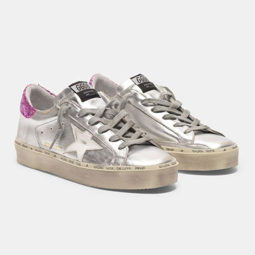 Sneaker Hi-Star F35WS945.L6 argento con talloncino in glitter-4962