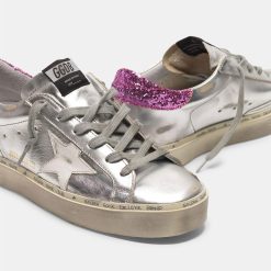 Sneaker Hi-Star F35WS945.L6 argento con talloncino in glitter-4961