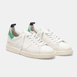 Sneakers Starter G35WS631.P7 in pelle con talloncino verde-4873