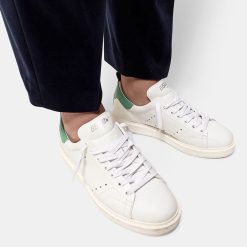 Sneakers Starter G35WS631.P7 in pelle con talloncino verde-4869