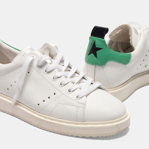 Sneakers Starter G35WS631.P7 in pelle con talloncino verde-4871