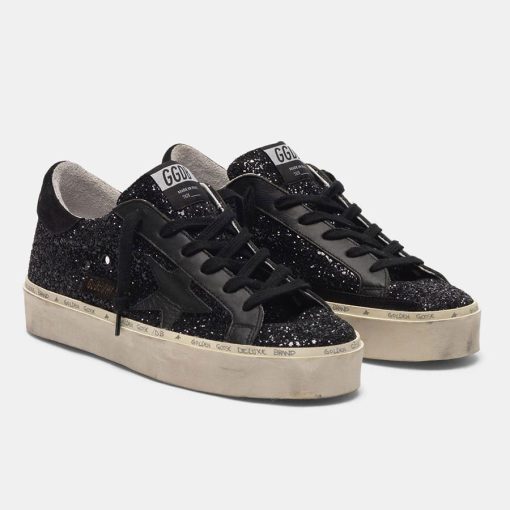 Sneakers Hi Star G35WS945.K6 con tomaia nera in glitter-5007