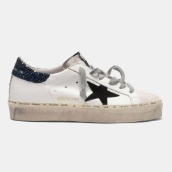 Sneakers Hi Star G35WS945.L1 in pelle liscia e suede con talloncino glitter-0