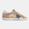 Sneakers Super-Star GWF00103.F001395.15288 in suede marrone con talloncino rosa-0