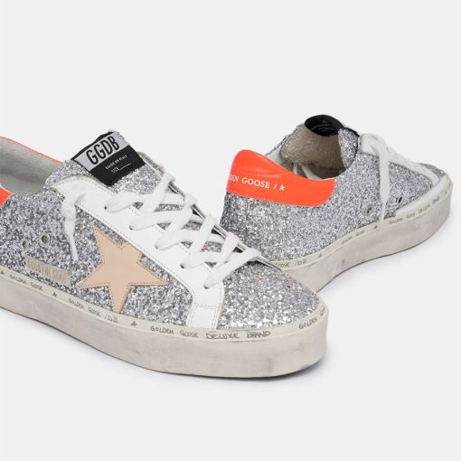 Sneakers Hi Star GWF00118.F001400.80979 con glitter e talloncino arancio-4927