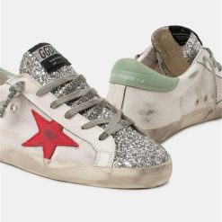 Sneakers Super-Star bianche con talloncino pitonato-5008