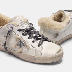 Sneakers Super-Star G35WS590.P90 con stella glitter e inserti in shearling-5062