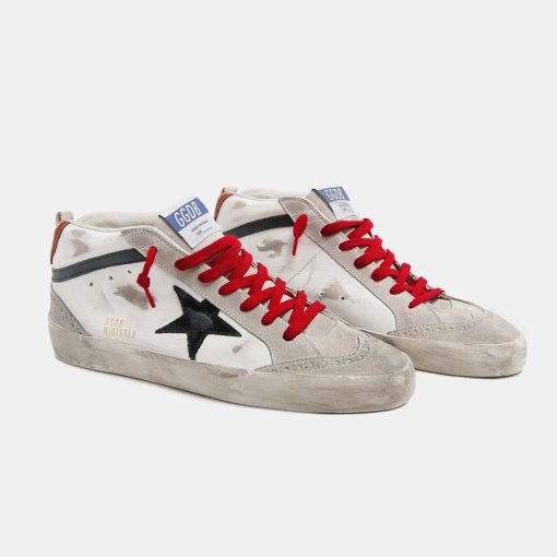 Sneakers Mid-Star GMF00122.F000396.10220 in pelle con stella in suede-5251