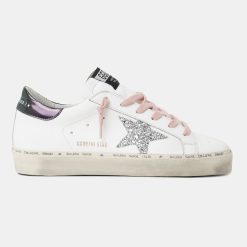 Sneakers HI Star bianche GWF00118.F000739.10396 con stella glitter e lacci rosa-0