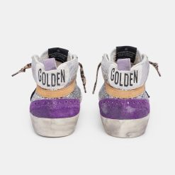 Sneakers Mid Star GWF00123.F001388.80973 argentate con glitter-5298