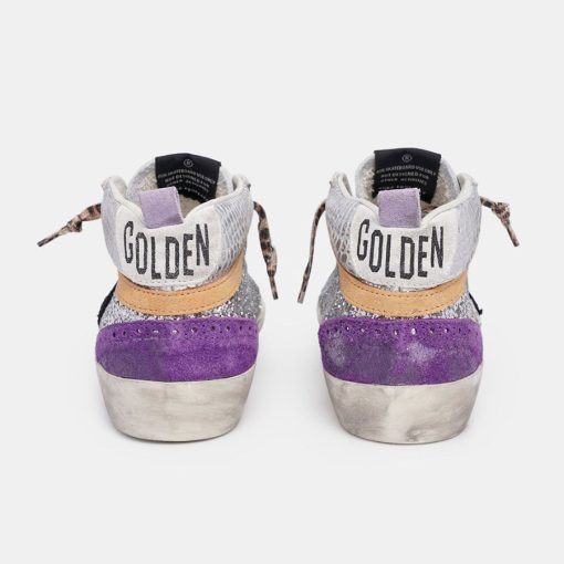 Sneakers Mid Star GWF00123.F001388.80973 argentate con glitter-5298