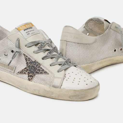 Sneakers Super-Star GWF00101.F001473.81115 in mesh con stella leopardata-5396