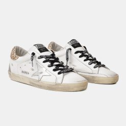 Sneakers Super-Star GWF00102.F001460.10593 bianche in pelle con talloncino glitter-5364