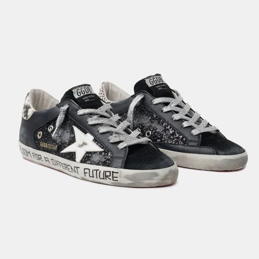 Sneakers Super-Star GWF00103.F001429.90221 con glitter e scritta a mano-5380