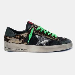 Sneakers Stardan G36MS959.F5 leopardate con lacci verdi-0