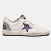 Sneakers Ball Star G35WS592.A21 con stella viola metallizzata e retro con glitter-0