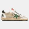 Sneakers Ball Star GMF00117.F001496.81123 in pelle e mesh con talloncino verde-0