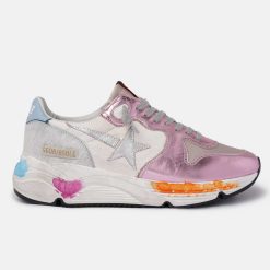 Sneakers Running Sole G36WS963.M4 rosa laminate e stella argentata-0