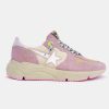 Sneakers Running Sole GWF00126.F001419.25564 rosa pastello con stella bianca-0