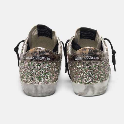 Sneakers Super-Star G35WS590.P22 in glitter con stella laminata-5827