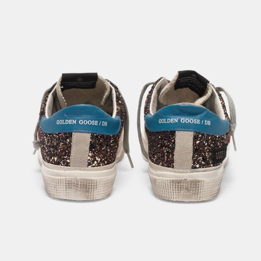 Sneakers May G35WS127.M2 in glitter e pelle scamosciata-6043