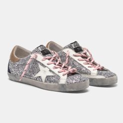 Sneakers Super-Star G35WS590.R44 con tomaia glitter e stella bianca-5614