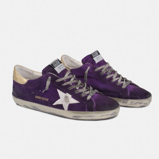 Snekaers Super-Star GMF00101.F001450.45330 viola in suede con talloncino dorato-5703