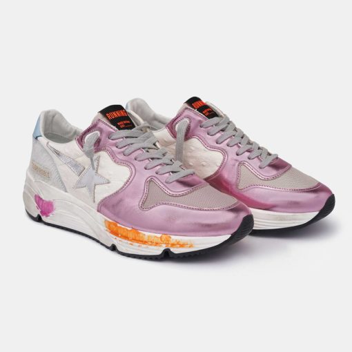 Sneakers Running Sole G36WS963.M4 rosa laminate e stella argentata-6112