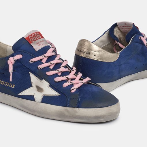 Sneakers Super-Star GMF00101.F000608.80502 in pelle Nabuk blu-5661