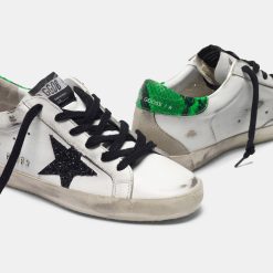 Sneakers Super-Star G36WS590.T98 con stella nera glitter talloncino pitonato-5807