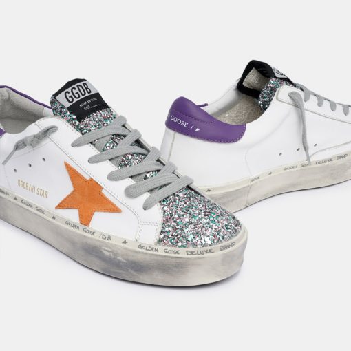 Sneakers Hi Star GWF00118.F001402.80980 bianche con inserto in glitter-6025