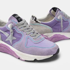 Sneakers Running Sole G36WS963.N9 lavanda con suola glitter e stella argento-6159